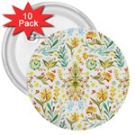 Vintage pastel 3  Buttons (10 pack)  Front