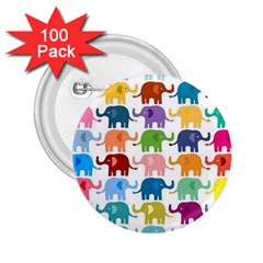 Cute Colorful Elephants 2 25  Buttons (100 Pack)  by Brittlevirginclothing