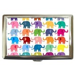 Cute colorful elephants Cigarette Money Cases Front