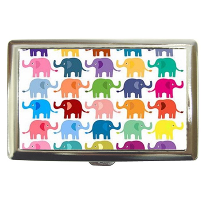 Cute colorful elephants Cigarette Money Cases