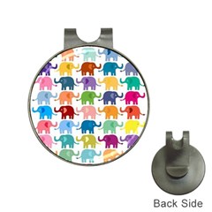 Cute Colorful Elephants Hat Clips With Golf Markers by Brittlevirginclothing