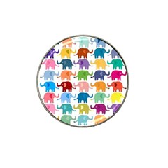 Cute Colorful Elephants Hat Clip Ball Marker (4 Pack) by Brittlevirginclothing