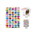 Cute colorful elephants Playing Cards (Mini)  Back