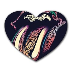 The Rolling Stones  Heart Mousepads by Brittlevirginclothing