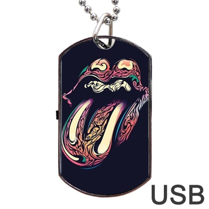 The rolling stones  Dog Tag USB Flash (One Side)