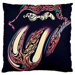 The Rolling Stones  Large Cushion Case (one Side) by Brittlevirginclothing