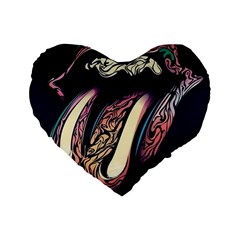 The Rolling Stones  Standard 16  Premium Flano Heart Shape Cushions by Brittlevirginclothing