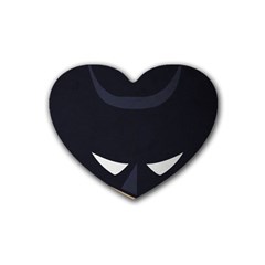 Batman Rubber Coaster (heart)  by Brittlevirginclothing