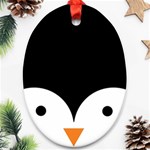 Cute pinguin Ornament (Oval) Front