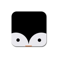 Cute Pinguin Rubber Square Coaster (4 Pack)  by Brittlevirginclothing