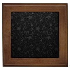 Dark Silvered Flower Framed Tiles by Brittlevirginclothing