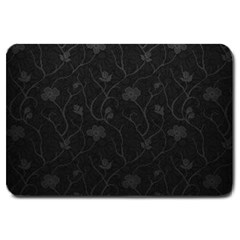 Dark Silvered Flower Large Doormat  by Brittlevirginclothing