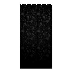 Dark Silvered Flower Shower Curtain 36  X 72  (stall)  by Brittlevirginclothing