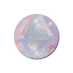 Pastel Crystal Rubber Round Coaster (4 Pack)  by Brittlevirginclothing