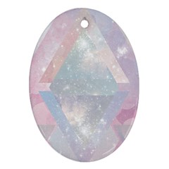 Pastel Crystal Oval Ornament (two Sides) by Brittlevirginclothing