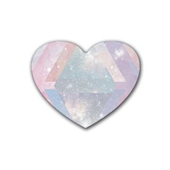 Pastel Crystal Rubber Coaster (heart)  by Brittlevirginclothing