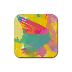 Paint Brush Rubber Coaster (square)  by Brittlevirginclothing