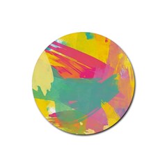 Paint Brush Rubber Round Coaster (4 Pack)  by Brittlevirginclothing