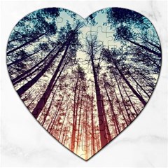 Up View Forest Jigsaw Puzzle (heart) by Brittlevirginclothing