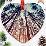 up view forest Heart Ornament (Two Sides) Front