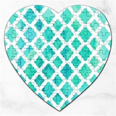 Blue Mosaic Jigsaw Puzzle (heart) by Brittlevirginclothing