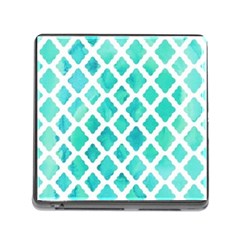 Blue Mosaic Memory Card Reader (square) by Brittlevirginclothing