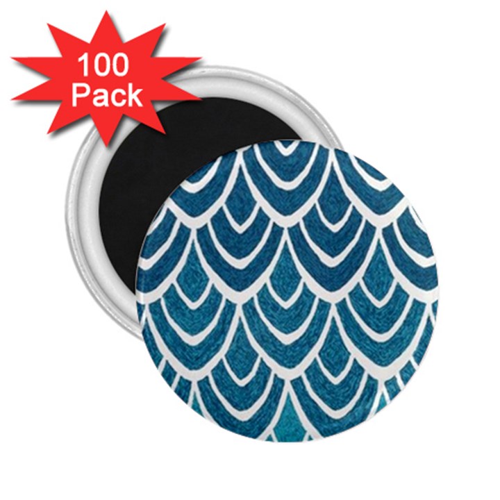 Blue fish scale 2.25  Magnets (100 pack) 