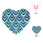 Blue fish scale Playing Cards (Heart)  Front