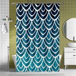 Blue fish scale Shower Curtain 48  x 72  (Small)  Curtain(48  X 72 ) - 42.18 x64.8  Curtain(48  X 72 )