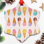 Cute ice cream Ornament (Snowflake) Front