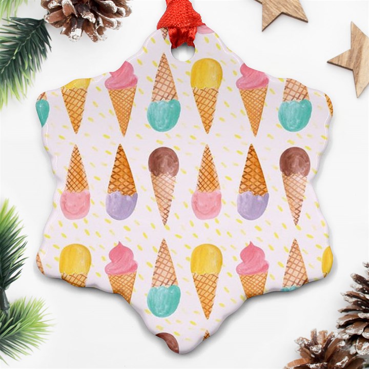 Cute ice cream Ornament (Snowflake)