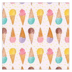 Cute Ice Cream Large Satin Scarf (square) by Brittlevirginclothing