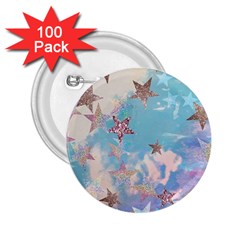 Pastel Stars 2 25  Buttons (100 Pack)  by Brittlevirginclothing