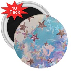 Pastel Stars 3  Magnets (10 Pack)  by Brittlevirginclothing