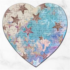 Pastel Stars Jigsaw Puzzle (heart) by Brittlevirginclothing