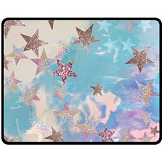 Pastel Stars Fleece Blanket (medium)  by Brittlevirginclothing