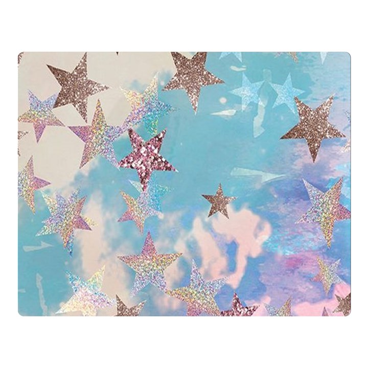 Pastel stars Double Sided Flano Blanket (Large) 