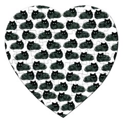 Black Cat Jigsaw Puzzle (heart) by Brittlevirginclothing