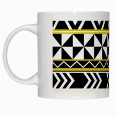 Black Bohemian White Mugs by Brittlevirginclothing