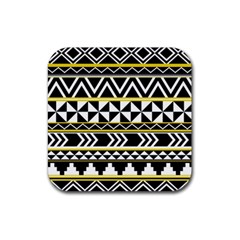 Black Bohemian Rubber Coaster (square)  by Brittlevirginclothing