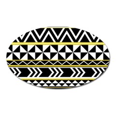 Black Bohemian Oval Magnet by Brittlevirginclothing