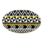 Black bohemian Oval Magnet Front