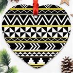 Black bohemian Heart Ornament (Two Sides) Front