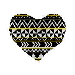 Black Bohemian Standard 16  Premium Flano Heart Shape Cushions by Brittlevirginclothing