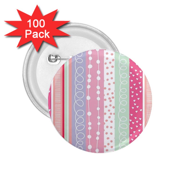 Pink wood 2.25  Buttons (100 pack) 