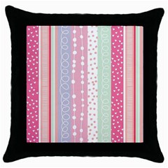 Pink Wood Throw Pillow Case (black) by Brittlevirginclothing