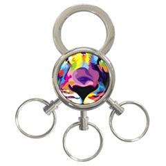 Colorful Lion 3-ring Key Chains by Brittlevirginclothing