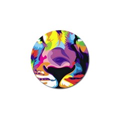 Colorful Lion Golf Ball Marker by Brittlevirginclothing