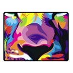 Colorful Lion Double Sided Fleece Blanket (Small)  45 x34  Blanket Front