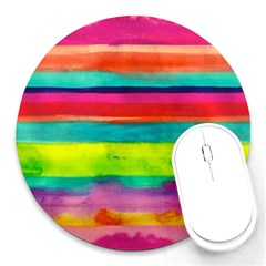 wet painted paper Round Mousepads